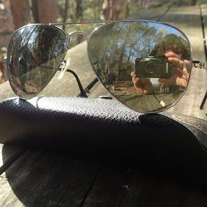 Ray-Ban Aviator Polarized Mirror Sunglasses RB3025